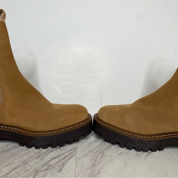 Sam Edelman Laguna Light Brown Suede Lug Sole Chelsea Boot 9 1/2 M - Picture 6 of 14